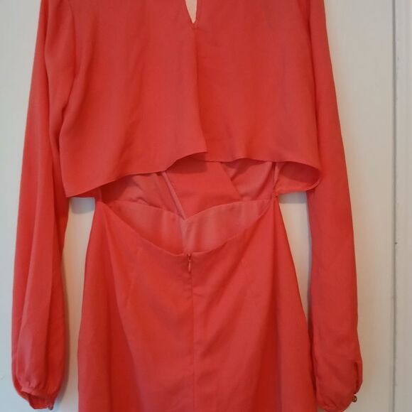 Ark & Co Spring Backless Boho Coral Orange Festival Shorts Romper Playsuit-S - Picture 7 of 12